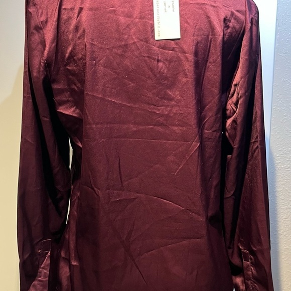 Paparazzi purple dressy blouse NWT button up top - Picture 8 of 16